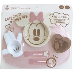 アイコンランチプレート ミニーマウス×ピンクベージュ 307009画像