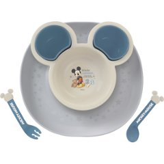 食べこぼしキャッチプレート ミッキー×青 306323の画像