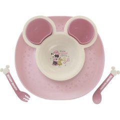 食べこぼしキャッチプレート ミニー×ピンク 306439の画像