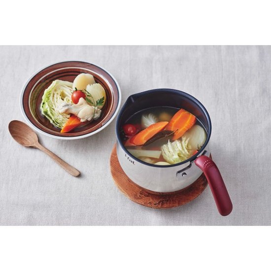 ティファール　オプティスペース　ＩＨステンレスマルチポット（１６ｃｍ） ルージュ G74783画像