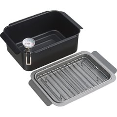 ポコフリット　角型揚げ鍋ワイド（温度計・アミ付） RB-2927の画像