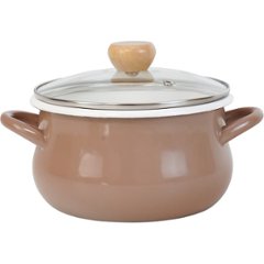 ストクック　ＩＨホーローポット（２０ｃｍ） ブラウン RB-3246の画像