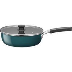 リント　ＩＨ対応外面ホーローマルチパン（２４ｃｍ） ターコイズブルー MB-3475の画像