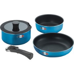 ジャンヌ・エコール　着脱ハンドル鍋３点セット JE-122Rの画像