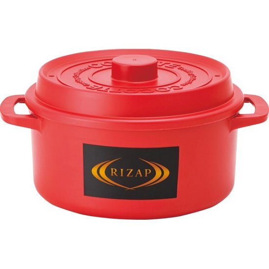 ライザップ　ココット型電子レンジ用鍋　レッド　 MWCP2R画像