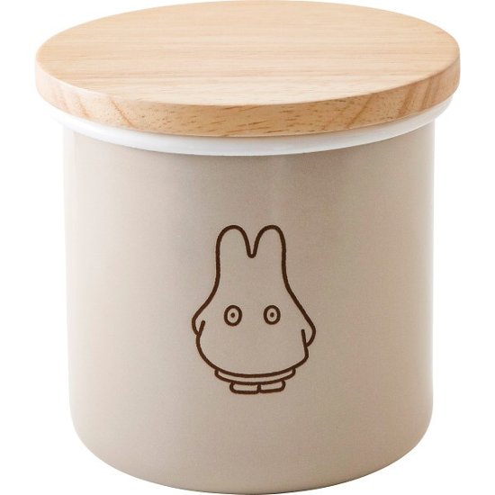 富士ホーロー　ミッフィーパステル　キャニスター（９ｃｍ） グレージュ MFP-9CN.GG画像