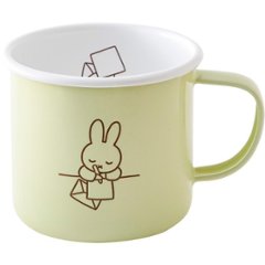富士ホーロー　ミッフィーパステルマグ（８ｃｍ） ペールグリーン MFP-8MG.PGの画像
