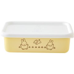 富士ホーロー　ミッフィーパステル　浅型角容器Ｍ イエロー MFP-M.Yの画像