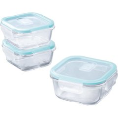 マジクック　耐熱ガラス容器角型３点セット　小 1747232の画像