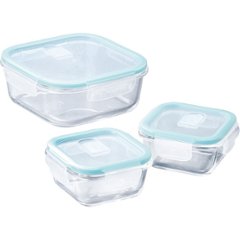 マジクック　耐熱ガラス容器角型３点セット　大 1747142の画像