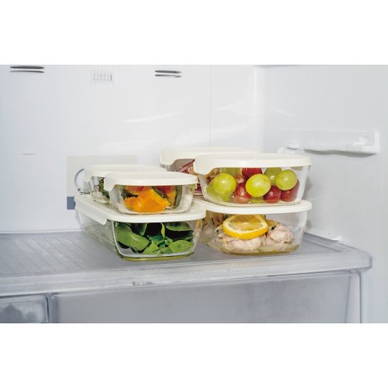 ハリオ　スタッキング耐熱ガラスコンテナ６個セット KSTLｰ5004ｰOW画像