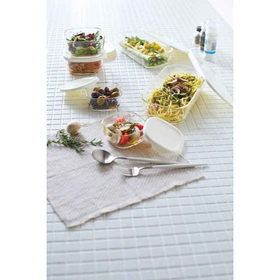 ハリオ　スタッキング耐熱ガラスコンテナ６個セット KSTLｰ5004ｰOW画像