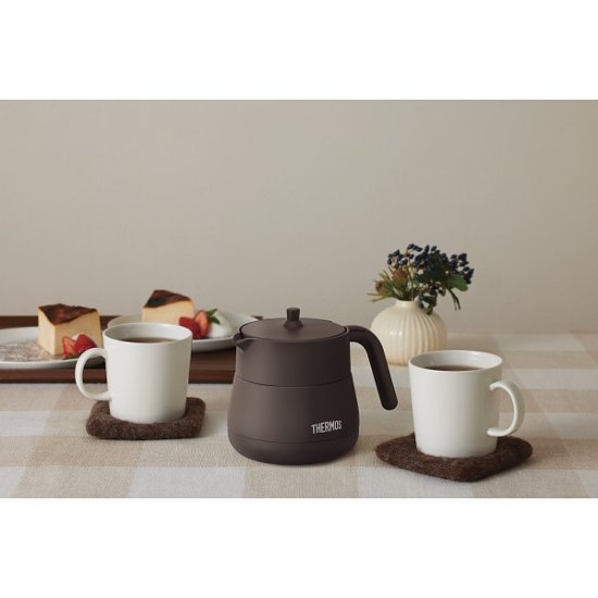 サーモス　ティーポット（４５０ｍｌ） ブラウン TTE-450BW画像