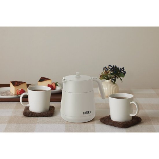 サーモス　ティーポット（７００ｍｌ） ライトグレー TTE-700LGY画像