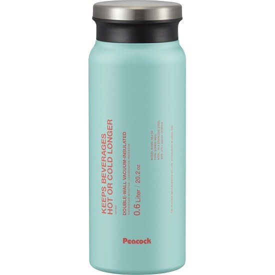 ピーコック　ステンレスボトルスクリューマグタイプ（６００ｍｌ） ミントブルー AEJ-60A画像