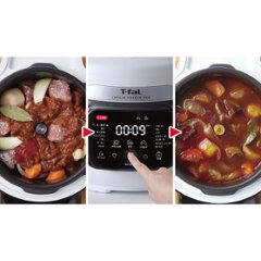 ティファール　ラクラクッカープロ自動調理鍋（圧力機能付き） ホワイト CY3811J0画像