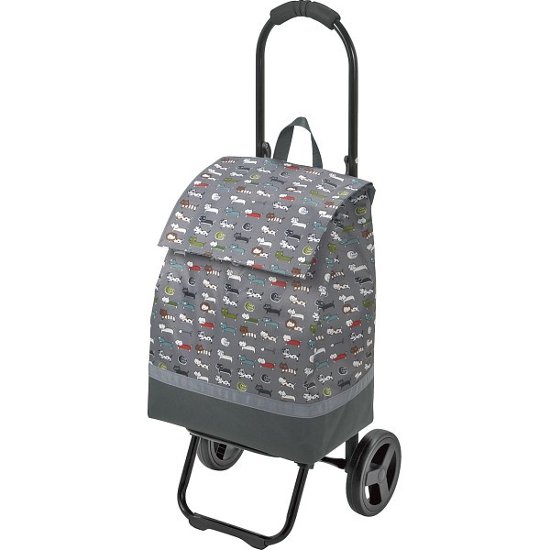 シャルミス　ネコ柄ショッピングカート グレー 15-5038-20画像