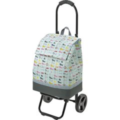 シャルミス　ネコ柄ショッピングカート スカイブルー 15-5038-81の画像