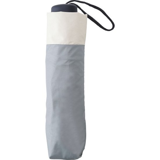 ジミージー　晴雨兼用ＵＶ加工　折りたたみ傘（５５ｃｍ） グレー・オフホワイト１ 1759905画像