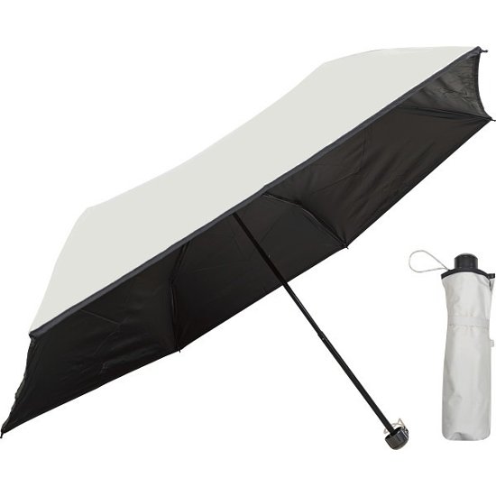 裏黒コーティング　裾パイピング５５ｃｍ晴雨兼用傘 アイボリー 46985402画像