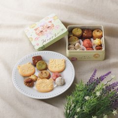 こねこのこねこねクッキー缶 Ｈａｐｐｙ KN16-010画像
