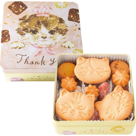 こねこのこねこねクッキー缶 Ｔｈａｎｋ　ｙｏｕ KN16-007画像