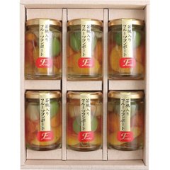 若桃入りフルーツコンポート６本セット FCM-6の画像