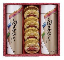 白子のり　のり・かに缶詰合せ SN-500の画像