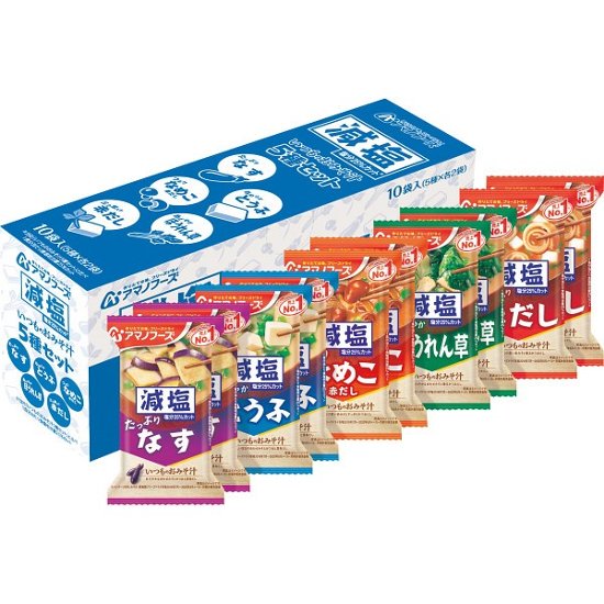 アマノフーズ　フリーズドライ　減塩いつものおみそ汁５種セット（１０食） 20967画像