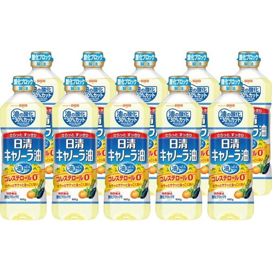 日清　キャノーラ油６００ｇ（１０本） 1706164画像