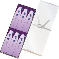 日本香堂　青雲バイオレット　進物型サック６入（包装済） 25102の画像