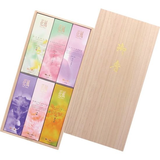 日本香堂　花風　六種入（桐箱入） 27487画像