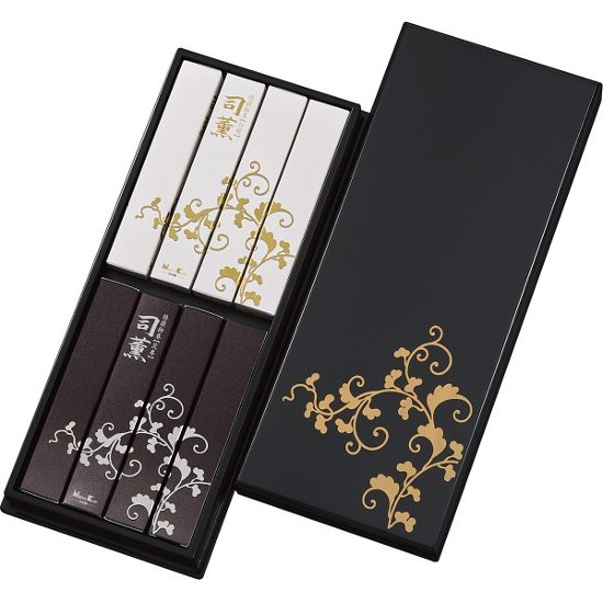日本香堂　司薫　二種香（白檀・沈香）８箱入（塗箱入） 65037画像