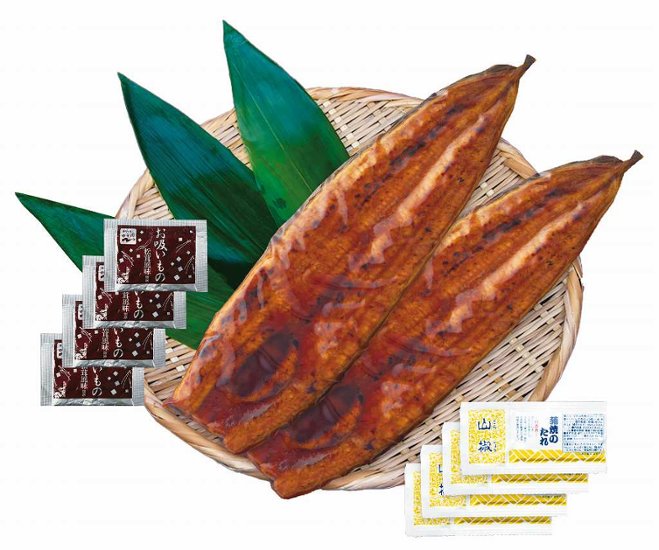 特大　鹿児島県産うなぎ蒲焼セット（永谷園お吸い物付） PFU-019A 画像