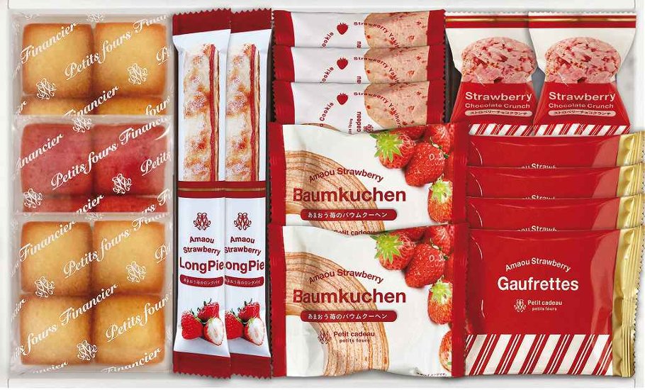 あまおう苺バウムクーヘン＆プチガトー　ギフトボックス FAS-25 画像