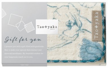 やわらかな4重ガーゼ織ハンカチ　ポピー TAO-H-03CB の画像