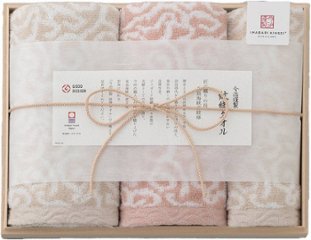 今治謹製 紋織タオル　タオルセット（ピンク） IM7725-PI の画像