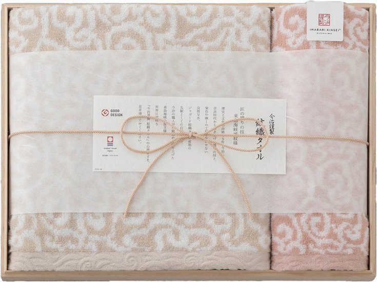 今治謹製 紋織タオル　タオルセット（ピンク） IM7730-PI 画像