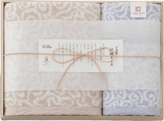今治謹製 紋織タオル　タオルセット（ブルー） IM7740-BL の画像