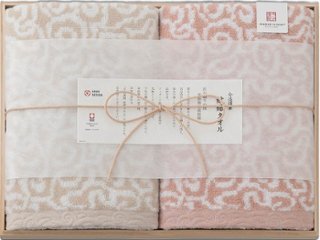 今治謹製 紋織タオル　タオルセット（ピンク） IM7750-PI の画像