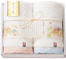 和布小紋　今治タオルセット　フェイスタオル２P WFK-016A の画像