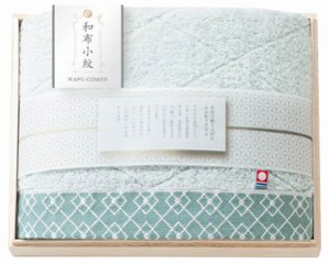 和布小紋　今治タオルセット（国産木箱入） KWFK-025K の画像