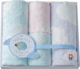 天使のふわもこ　ふわふわひつじ　今治タオルセット　ウォッシュタオル2P・タオルハンカチ2P FH-520 の画像
