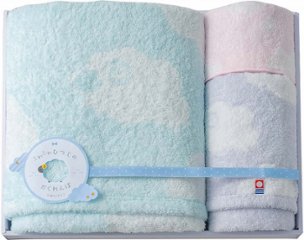 天使のふわもこ　ふわふわひつじ　今治タオルセット　バスタオル・フェイスタオル・タオルハンカチ FH-540 の画像