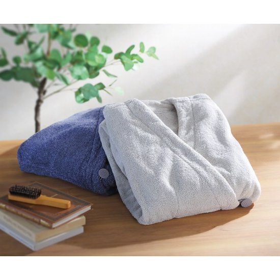 ココチエナ　ココローブペアセット２枚組 ネイビー／グレー CE18001SY NB/GY画像