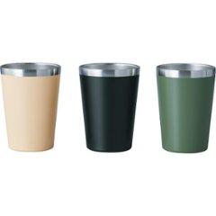 真空断熱タンブラー（４２０ｍｌ） ベージュ・ブラック・カーキ JM-733の画像