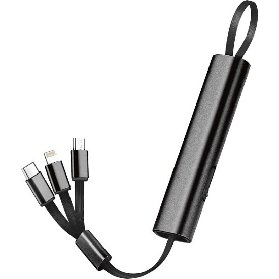 ３ＩＮ１マルチケーブル ブラック SW-165BK画像