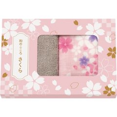 さくら　ガーゼパイルハンカチとマイクロファイバークロスセット 62801の画像