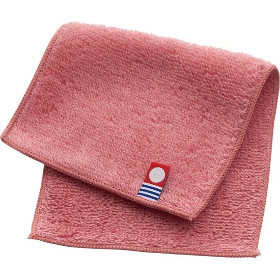 サステナブル今治ハーフハンカチ ローズレッド 64810画像