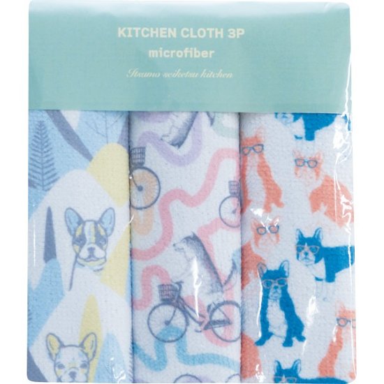 キッチンクロス３枚セット ドッグ MFF-002画像